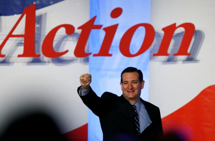 U.S. Senator Ted Cruz, R-Texas, walks onstage at the morning plenary session of the Values Voter Summit in Washington, September 26, 2014.
