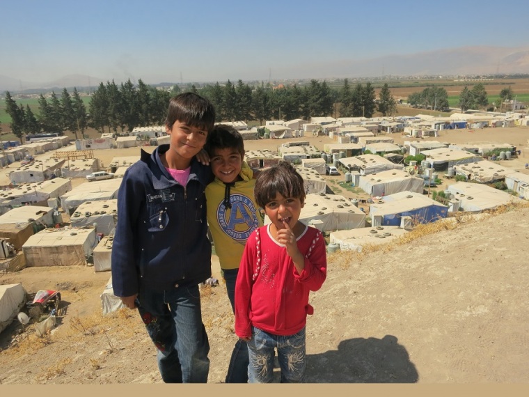 Syrian children in the Bekaa Valley, Lebanon, in a photo taken Sept. 4, 2014.