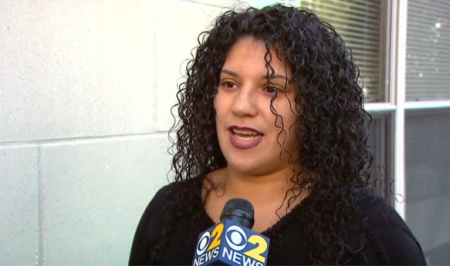 Cynthia Fernandez was allegedly told by a supervisor not to say "God bless you" to motorists.