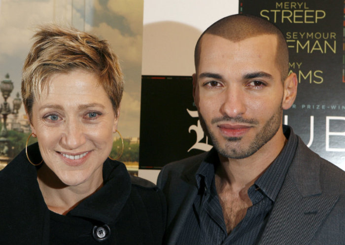 Actors Edie Falco (L) and Haaz Sleiman are seen in this 2008 file photo.