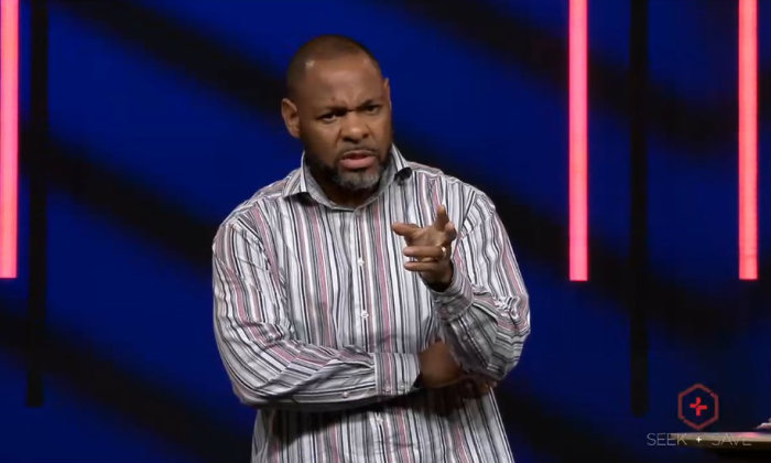 Efrem Smith is seen in this screengrab speaking on the topic of evangelism on Tuesday, Oct. 7, 2014, at the Exponential West Conference in Los Angeles, Calif.