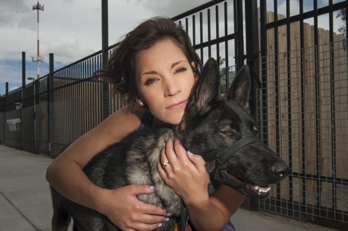 Stephanie, a 25 year-old wife, mom and veteran haunted by memories of her year as a prison guard in Iraq, is paired with service dog Atticus in A&E's 'Dogs of War,' a new docuseries following war veterans suffering from post-traumatic stress disorder, as they are paired with shelter dogs trained to help them adjust to life after combat.