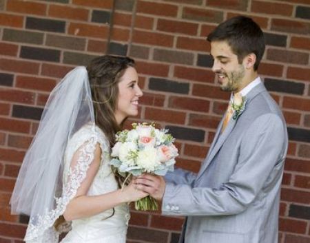 Jill Duggar and Derick Dillard at their wedding.