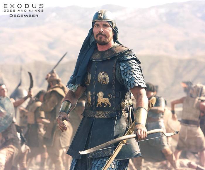 Actor Christian Bale as 'Moses' in a scene from the upcoming Ridley Scott movie 'Exodus: Gods and Kings' slated for release in December.