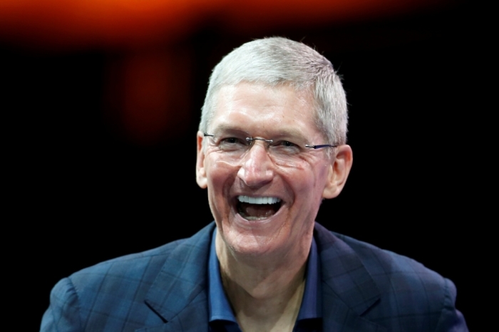 Apple CEO Tim Cook speaks at the WSJD Live conference in Laguna Beach, California, October 27, 2014.