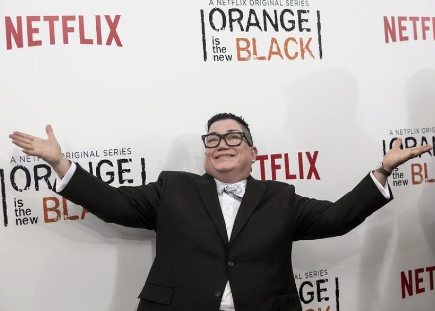 Actress Lea DeLaria attends the season two premiere of "Orange is the New Black" in New York May 15, 2014.