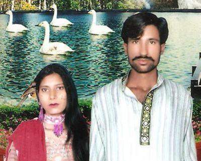Christian couple Sheathed, 35, (R) and Shamah Masih (L), 31, were killed for allegedly desecrating the Quran in Pakistan, November 2014.