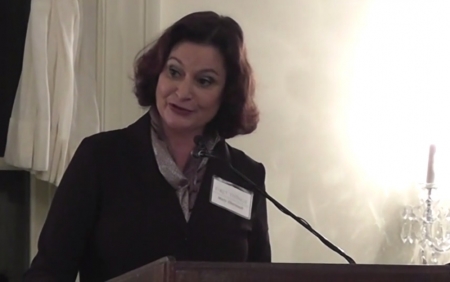Mary Eberstadt, senior fellow at the Ethics and Public Policy Center, delivering a First Things lecture, "The New Intolerance," Nov. 11, 2014, Washington, D.C.