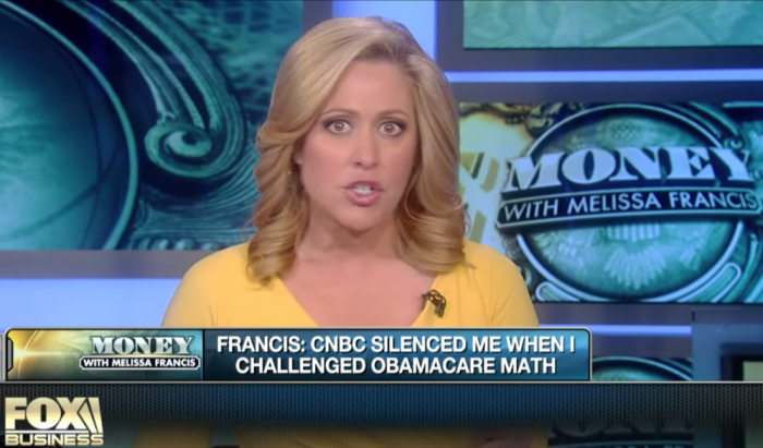 Fox Business network's financial reporter Melissa Francis.