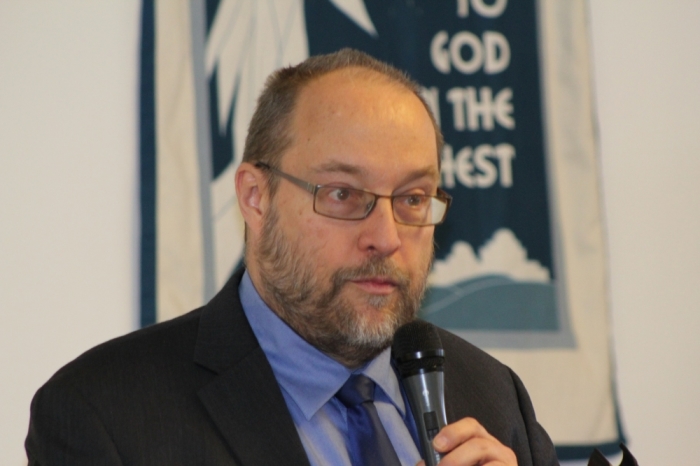 Galen Carey, vice president of Government Relations at the National Association of Evangelicals, giving remarks at the Lutheran Church of the Reformation in Washington, DC on Wednesday, November 19, 2014.