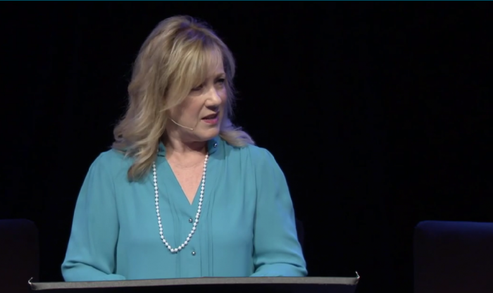 Kay Warren talks on International Survivors of Suicide Loss Day at Saddleback Church