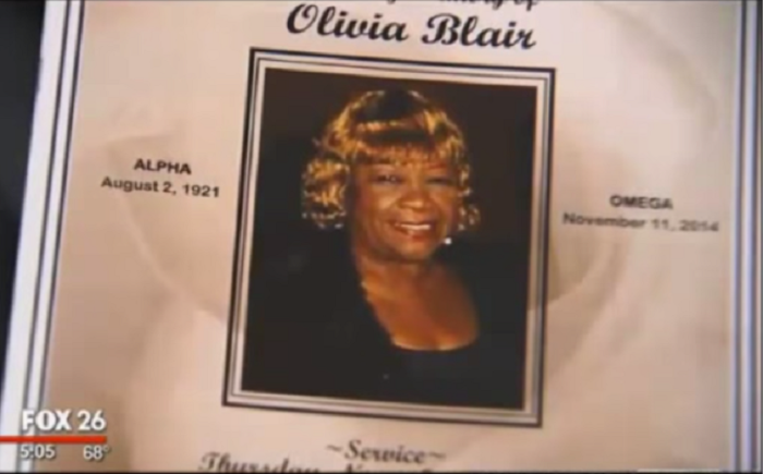 The late Olivia Blair, 93.