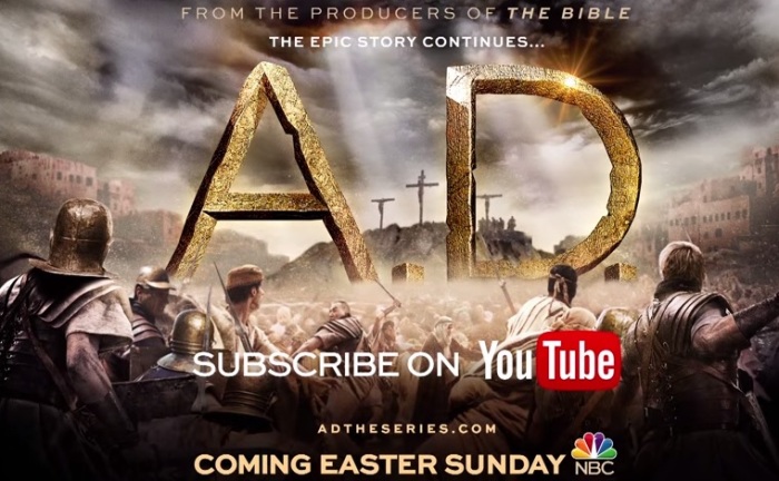 Credit : The poster for the upcoming series A.D. produced by Roma Downey and Mark Burnett