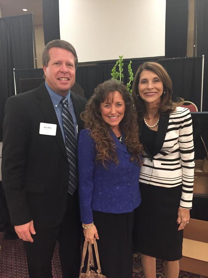The Jim Bob and Michelle Duggar with Pam Tebow.