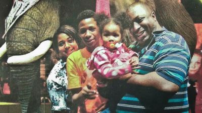 The late Eric Garner, 43, (R) with his family.