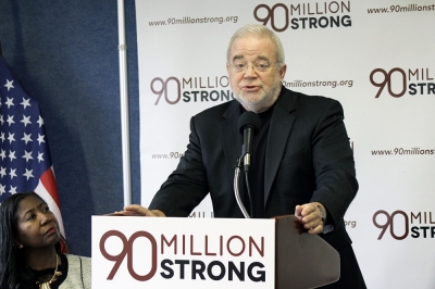 President and founder of Sojourners, Jim Wallis, speaks at the National Press Club in Washington, D.C. during a press conference announcing a new coalition designed to mobilize opposition against the death penalty on Tuesday, December 9, 2014.