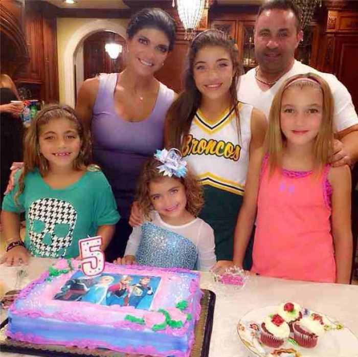 Joe and Teresa Giudice with their daughters Gia, Gabriella, Milania and Audriana.