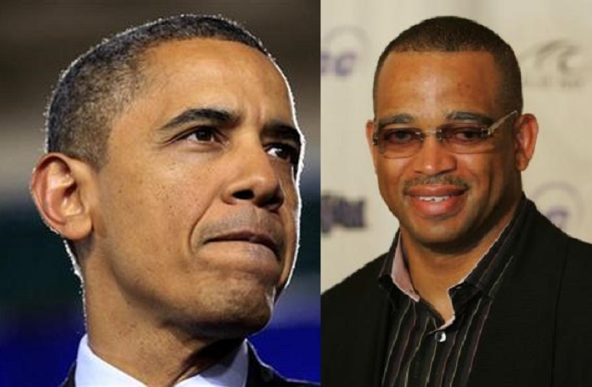 U.S. President Barack Obama (l) and late ESPN anchor, Stuart Scott (r).