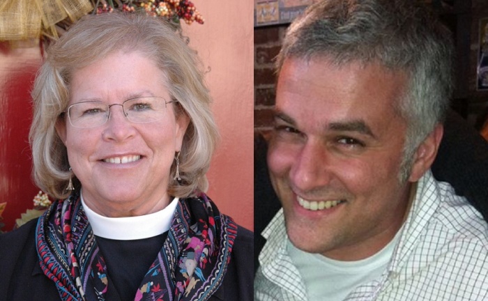 Bishop Heather Cook (l) and the late Thomas Palermo (r).