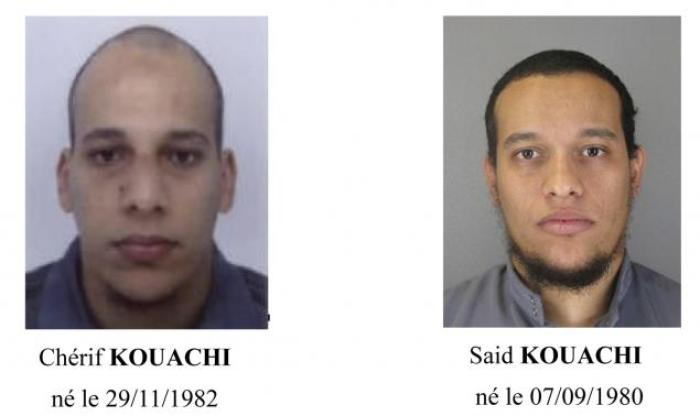 A call for witnesses released by the Paris Prefecture de Police January 8, 2015 shows the photos of two brothers, who are considered armed and dangerous, and are actively being sought in the investigation of the shooting at the Paris offices of satirical weekly newspaper Charlie Hebdo on Wednesday. REUTERS/Paris Prefecture de Police/Handout via Reuters