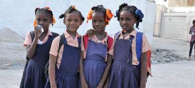 These girls live in western Haiti, where only about 20 percent of the population is employed while the other 80 percent live on less than U.S.$2 a day.