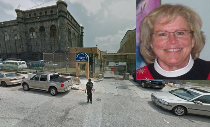 The Baltimore City Detention Center where Episcopal Bishop of Maryland Heather Cook is being held. (Inset) Heather Cook.