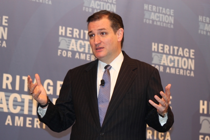 U.S. Sen. Ted Cruz, R - Texas, delivers a keynote speech at the Heritage Action for America Conservative Policy Summit in Washington D.C. on Jan. 12, 2014.