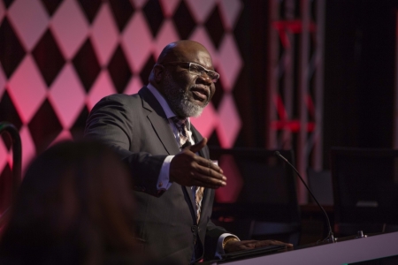 Bishop T.D. Jakes at the "Healing the Racial Divide" summit in Dallas, Texas, on Thursday January 15, 2015.