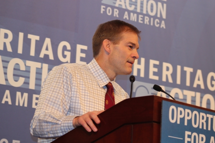 U.S. Rep. Jim Jordan, R - Ohio, gives a speech at the Heritage Action For America conservative policy summit in Washington D.C. on Jan. 12, 2015.