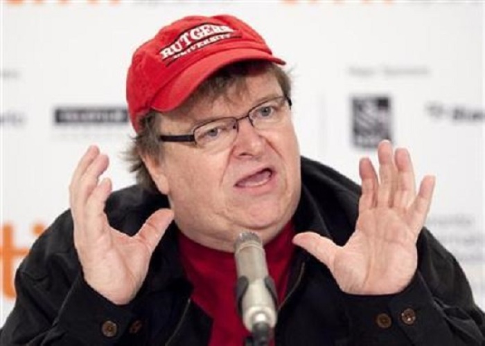 Filmmaker Michael Moore speaks about his film ''Capitalism: A Love Story'' during the 34th Toronto International Film Festival, September 14, 2009.