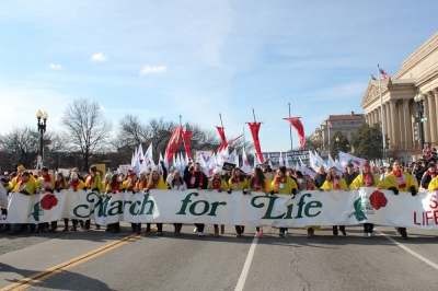 Tens of thousands of attendees came to Washington, DC on Thursday, January 22, 2015 for the annual March for Life. Activists marched from National Mall to the United States Supreme Court building.