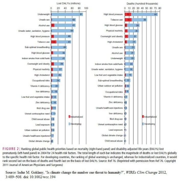 Ranking global health priorities based on mortality.