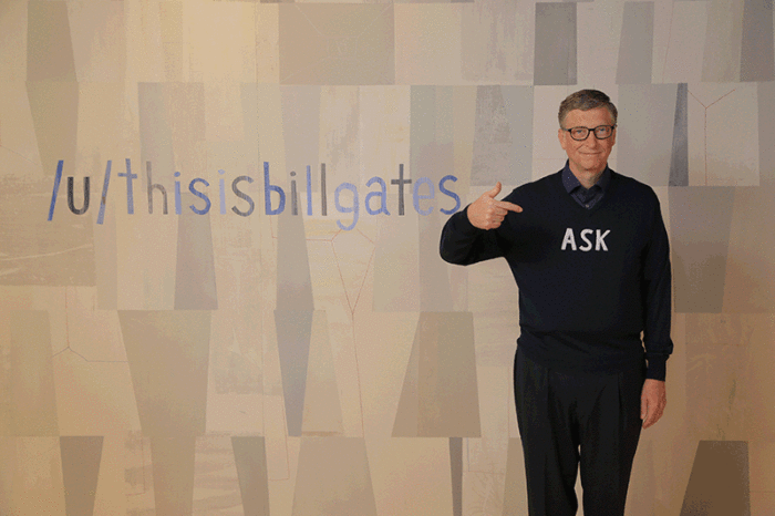 Billionaire philanthropists, Bill Gates.