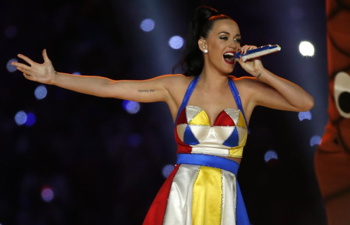 Katy Perry performs at the Super Bowl on Sunday, February 01, 2015.