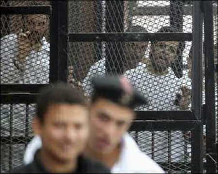 Undated file photo of Egyptian prisoners.