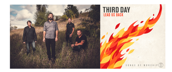 Multi-platinum selling band Third Day's cover art for song 'Lead Us Back.'