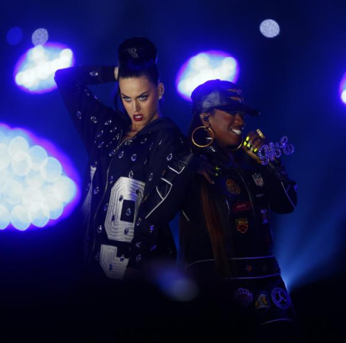 Reuters / Sunday, February 01, 2015 Katy Perry at halftime with Missy Elliot.