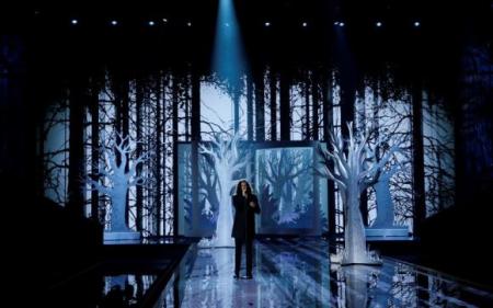 Singer Hozier performs at the annual Victoria's Secret fashion show at Earl's Court in west London, December 2, 2014.