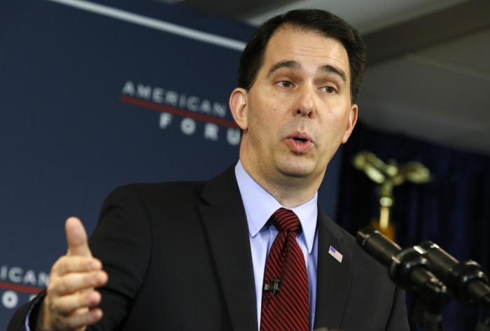 Wisconsin Governor Scott Walker (R-WI) addresses the American Action Forum in Washington January 30, 2015.