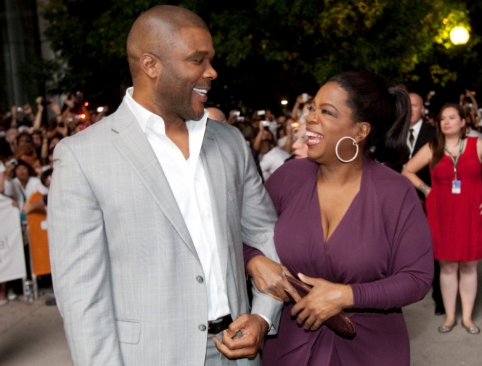 Oprah Winfrey and Tyler Perry arrive at the 'Precious' film screening during the 34th Toronto International Film Festival, September 13, 2009.