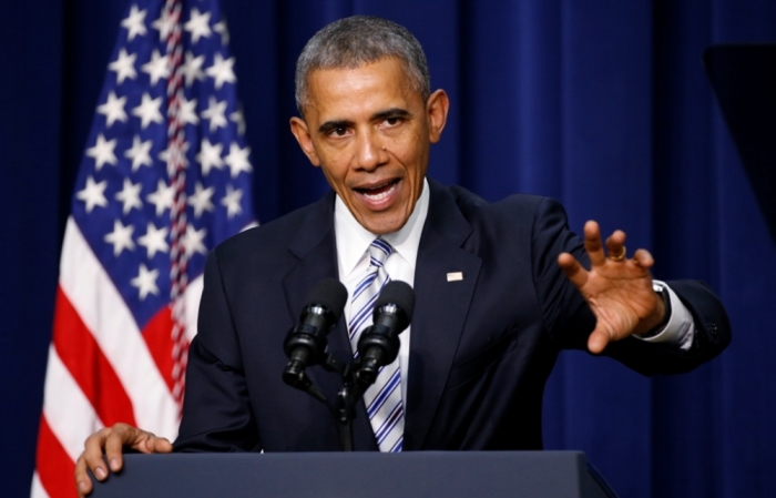 U.S. President Barack Obama speaks at the White House Summit on Countering Violent Extremism in Washington, February 18, 2015.