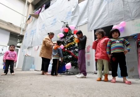 Displaced Iraqi Christian children