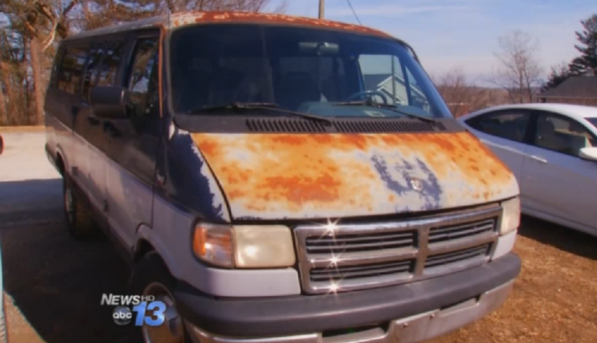 The church van that killed Pastor Henry Lineberger, 69.