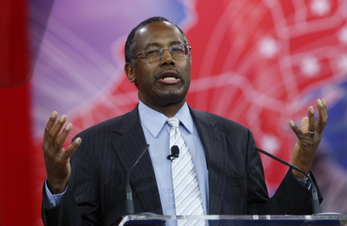 Ben Carson speaks at the Conservative Political Action Conference at National Harbor, Maryland, February 26, 2015.