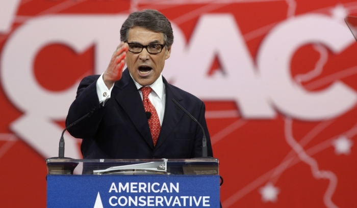 Former Texas Governor Rick Perry speaks at the Conservative Political Action Conference (CPAC) at National Harbor in Maryland February 27, 2015.