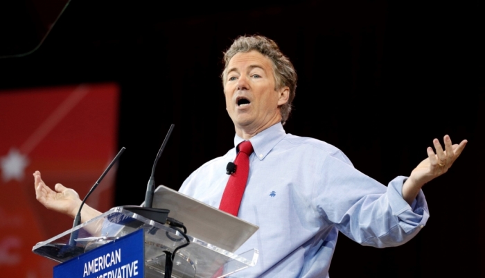 Senator Rand Paul of Kentucky speaks at the Conservative Political Action Conference at National Harbor in Maryland February 27, 2015.