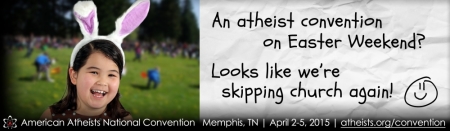 American Atheists billboard released in March 2015 in Memphis featuring the message 