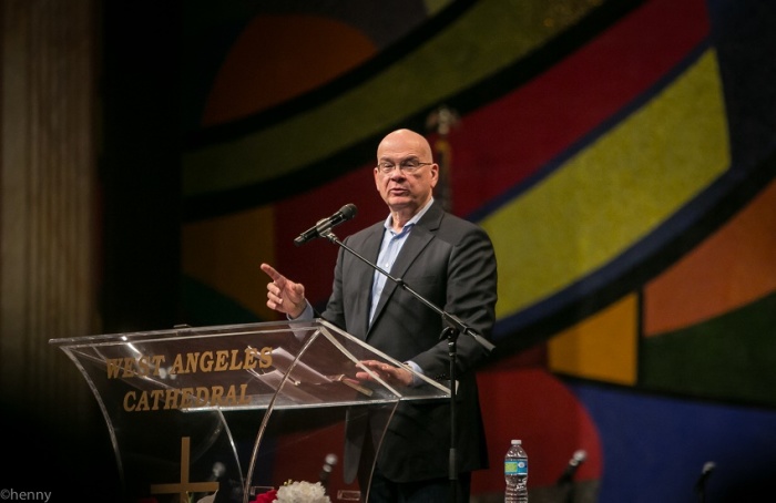 During the closing session of the 3-day Together LA conference, best-selling author and pastor Tim Keller told a crowd of nearly 2,000 people attending that 'Christianity doesn't just give you a new identity it gives you a radical way of forming an identity.' February 28, 2015.