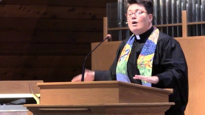 The Rev. Ann Kansfield was sworn in on Tuesday March 2, 2015, as the first ever lesbian chaplain of the FDNY.