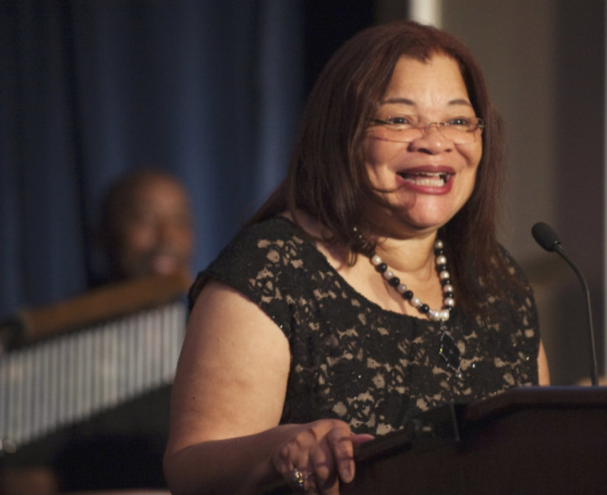 Alveda King, founder of Alveda King Ministries, speaks during an "I Have a Dream" Gospel brunch at the Willard InterContinental Hotel in Washington, D.C., on August 25, 2013.